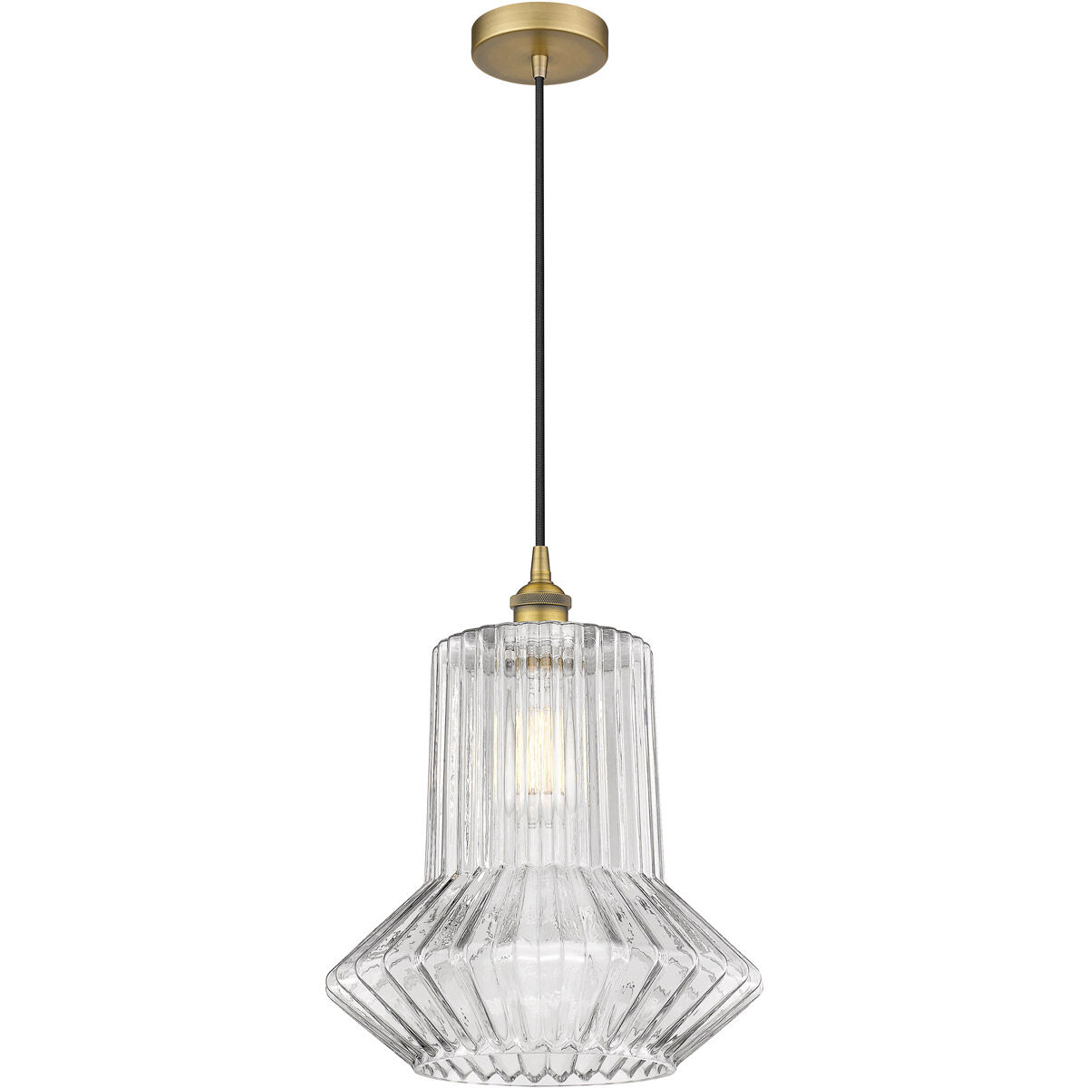 Edison Springwater 1 Light 12 inch Brushed Brass Mini Pendant Ceiling Light