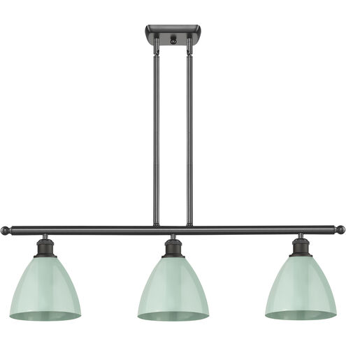Ballston Plymouth Dome LED 36 inch Oil Rubbed Bronze Island Light Ceiling Light in Matte Seafoam