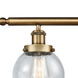 Ballston Beacon 3 Light 36 inch Brushed Brass Island Light Ceiling Light in Seedy Glass