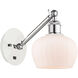 Ballston Fenton LED 7 inch White and Polished Chrome Sconce Wall Light