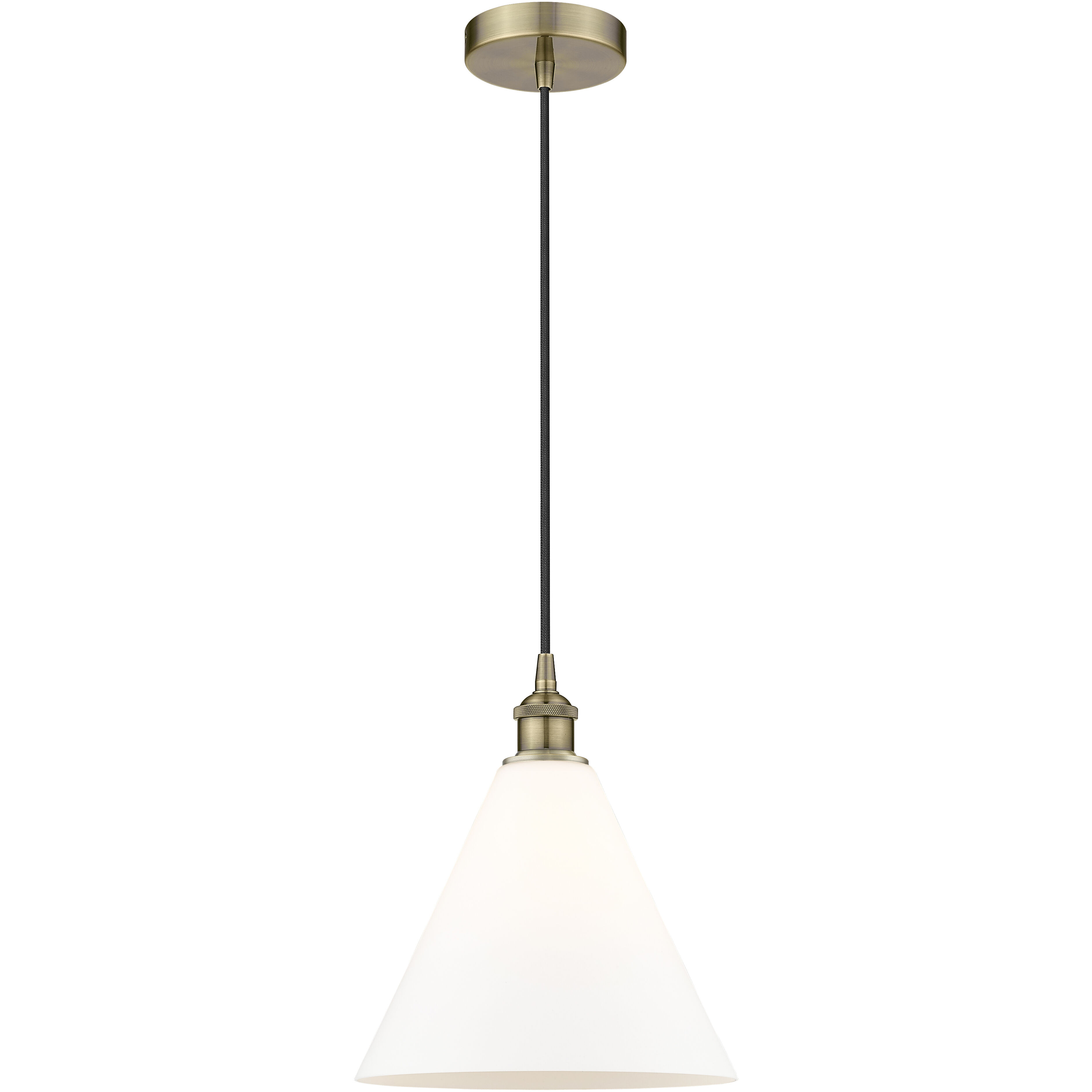 Berkshire 1 Light 12 inch Antique Brass Mini Pendant Ceiling Light