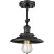 Franklin Restoration Railroad LED 8 inch Matte Black Semi-Flush Mount Ceiling Light, Franklin Restoration