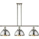 Ballston Urban 3 Light 36 inch Polished Nickel Island Light Ceiling Light