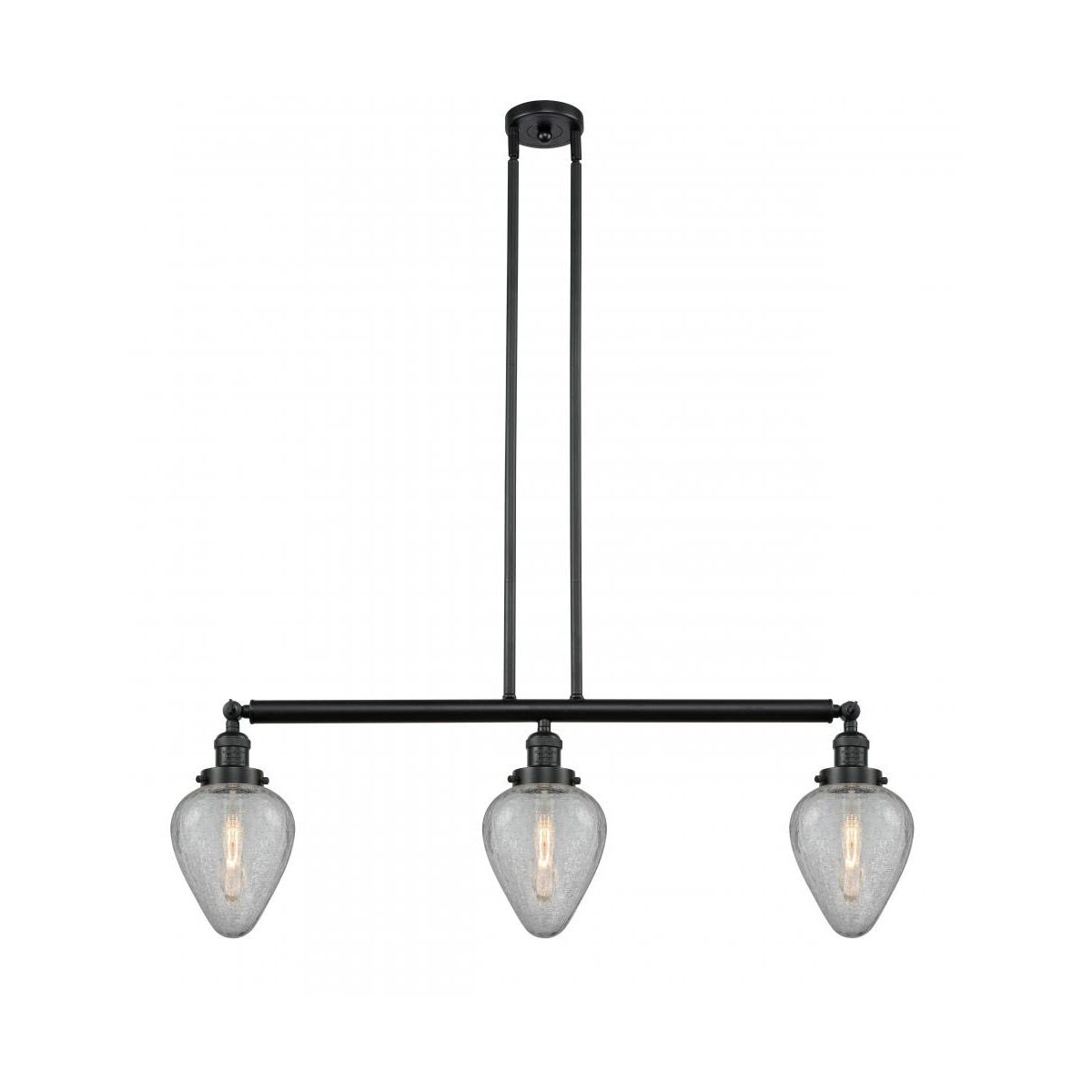 Franklin Restoration Geneseo LED 38 inch Matte Black Island Light Ceiling Light, Franklin Restoration