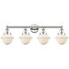 Oxford 4 Light 33.5 inch Polished Nickel Bath Vanity Light Wall Light in Matte White