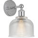 Edison Dayton 1 Light 6 inch Polished Chrome Sconce Wall Light in Clear Glass