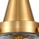 Franklin Restoration Bell LED 5 inch Satin Gold Flush Mount Ceiling Light in Deco Swirl Glass
