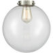 Franklin Restoration Beacon LED 10 inch Black Antique Brass Mini Pendant Ceiling Light in Clear, Franklin Restoration