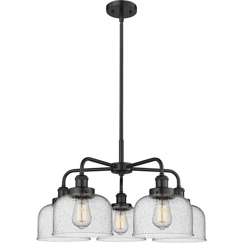 Bell 5 Light 26 inch Matte Black Chandelier Ceiling Light