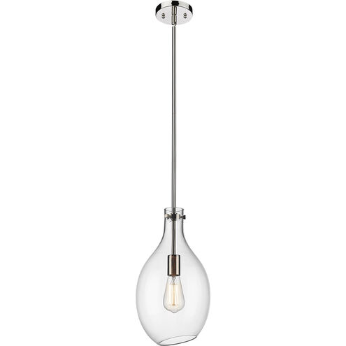 Norwalk 1 Light 9 inch Polished Nickel Mini Pendant Ceiling Light in Clear Glass