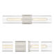 Bolivar 2 Light 4 inch Satin Nickel Bath Vanity Light Wall Light in Clear Glass