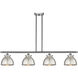 Adirondack 4 Light 48 inch Brushed Satin Nickel Island Light Ceiling Light in Incandescent