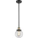 Ballston Beacon 1 Light 6 inch Black Antique Brass Pendant Ceiling Light in Clear Glass