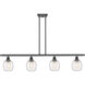 Ballston Belfast 4 Light 48 inch Matte Black Island Light Ceiling Light