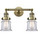 Franklin Restoration Small Canton LED 6 inch Antique Brass Bath Vanity Light Wall Light in Clear Glass, Franklin Restoration