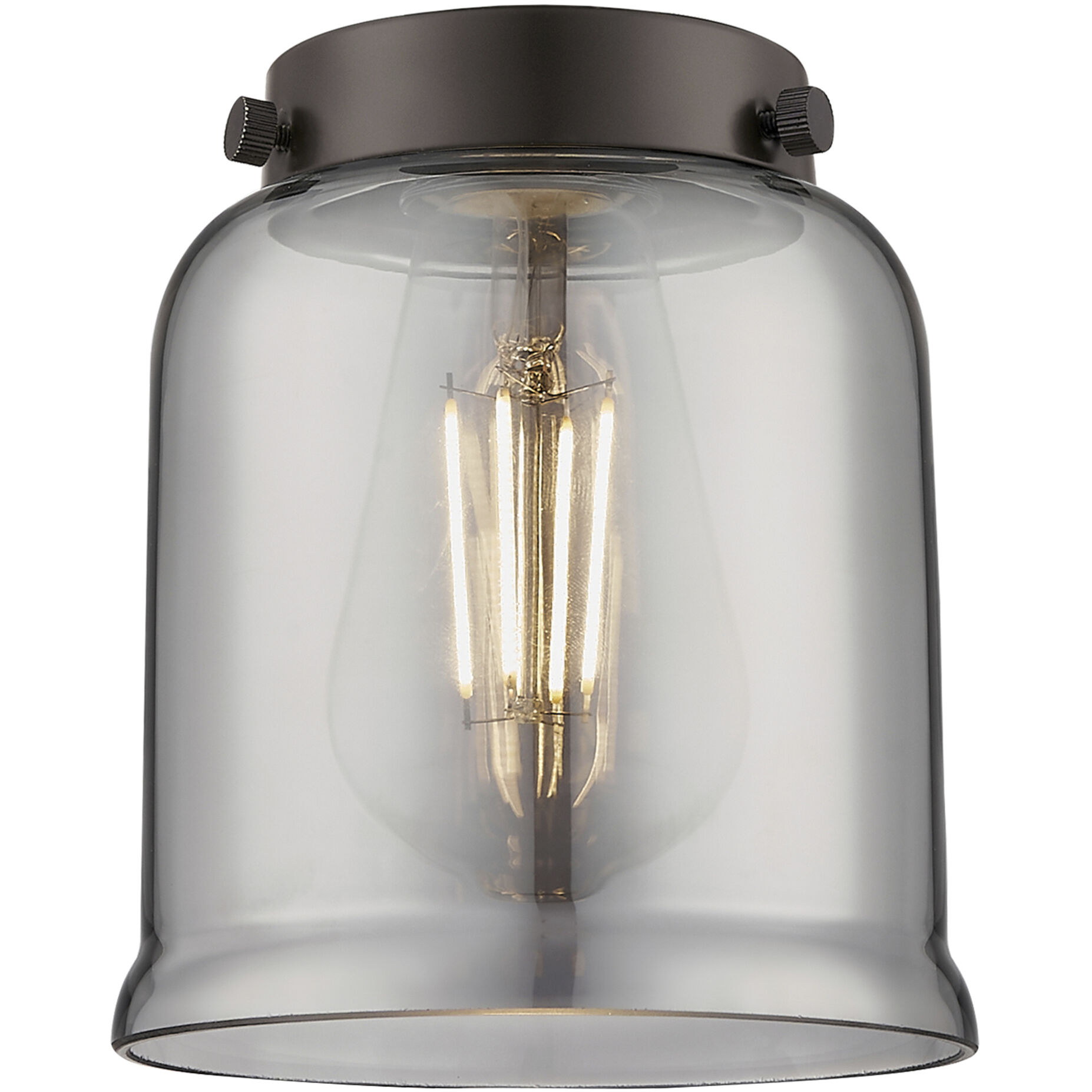 Franklin Restoration Bell 1 Light 5 inch Polished Nickel Mini Pendant Ceiling Light in Incandescent, Plated Smoke