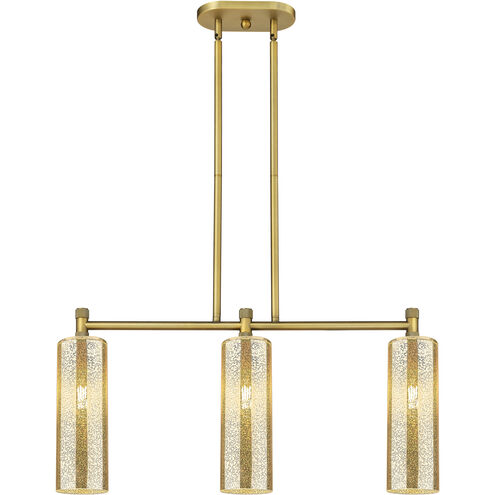 Downtown Urban Crown Point Island Light Ceiling Light in Brushed Brass, Mercury