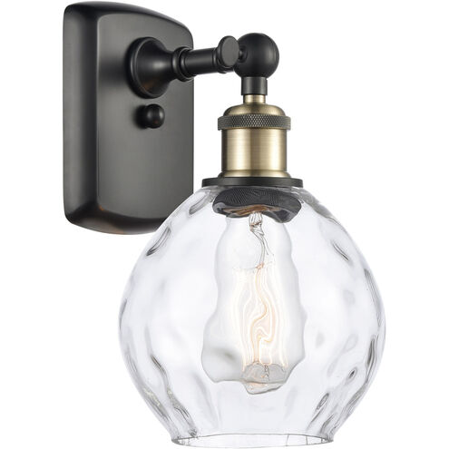 Ballston Small Waverly LED 6 inch Black Antique Brass Sconce Wall Light, Ballston