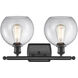 Ballston Athens LED 16 inch Matte Black Bath Vanity Light Wall Light in Clear Glass, Ballston