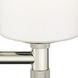 Crown Point 2 Light 13.88 inch Polished Nickel Bath Vanity Light Wall Light in Matte White Glass