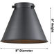 Caden LED 8 inch Matte Black Sconce Wall Light