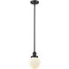 Franklin Restoration Beacon 1 Light 6 inch Oil Rubbed Bronze Mini Pendant Ceiling Light in Incandescent, Matte White, Franklin Restoration
