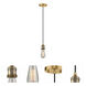 Franklin Restoration Bare Bulb LED 2 inch Brushed Brass Mini Pendant Ceiling Light, Franklin Restoration