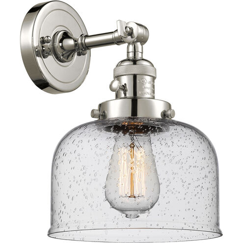 Franklin Restoration Large Bell LED 8 inch Polished Nickel Sconce Wall Light, Franklin Restoration
