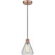 Edison Conesus LED 6 inch Antique Copper Mini Pendant Ceiling Light