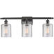 Ballston Cobbleskill 3 Light 26 inch Oil Rubbed Bronze Bath Vanity Light Wall Light in Clear Glass, Ballston