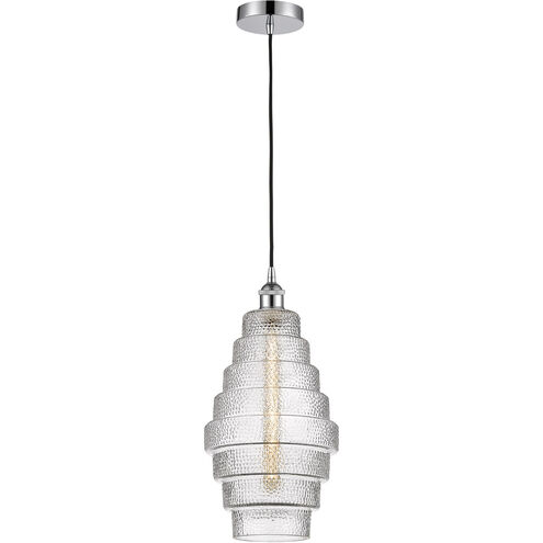 Edison Cascade LED 8 inch Polished Chrome Mini Pendant Ceiling Light