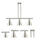 Ballston Cone 3 Light 36 inch Polished Nickel Island Light Ceiling Light