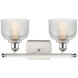 Ballston Dayton LED 16 inch White and Polished Chrome Bath Vanity Light Wall Light in Clear Glass, Ballston
