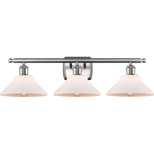 Ballston Orwell LED 26 inch Brushed Satin Nickel Bath Vanity Light Wall Light in Matte White Glass, Ballston
