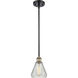 Ballston Conesus LED 6 inch Black Antique Brass Pendant Ceiling Light, Ballston
