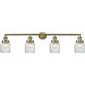 Franklin Restoration Colton LED 42 inch Antique Brass Bath Vanity Light Wall Light in Clear Halophane Glass, Franklin Restoration