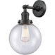 Franklin Restoration Large Beacon 1 Light 8 inch Oil Rubbed Bronze Semi-Flush Mount Ceiling Light in Seedy Glass, Franklin Restoration