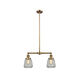 Franklin Restoration Chatham LED 21 inch Brushed Brass Chandelier Ceiling Light in Clear Glass, Franklin Restoration