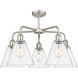 Berkshire 5 Light 26 inch Satin Nickel and Seedy Chandelier Ceiling Light