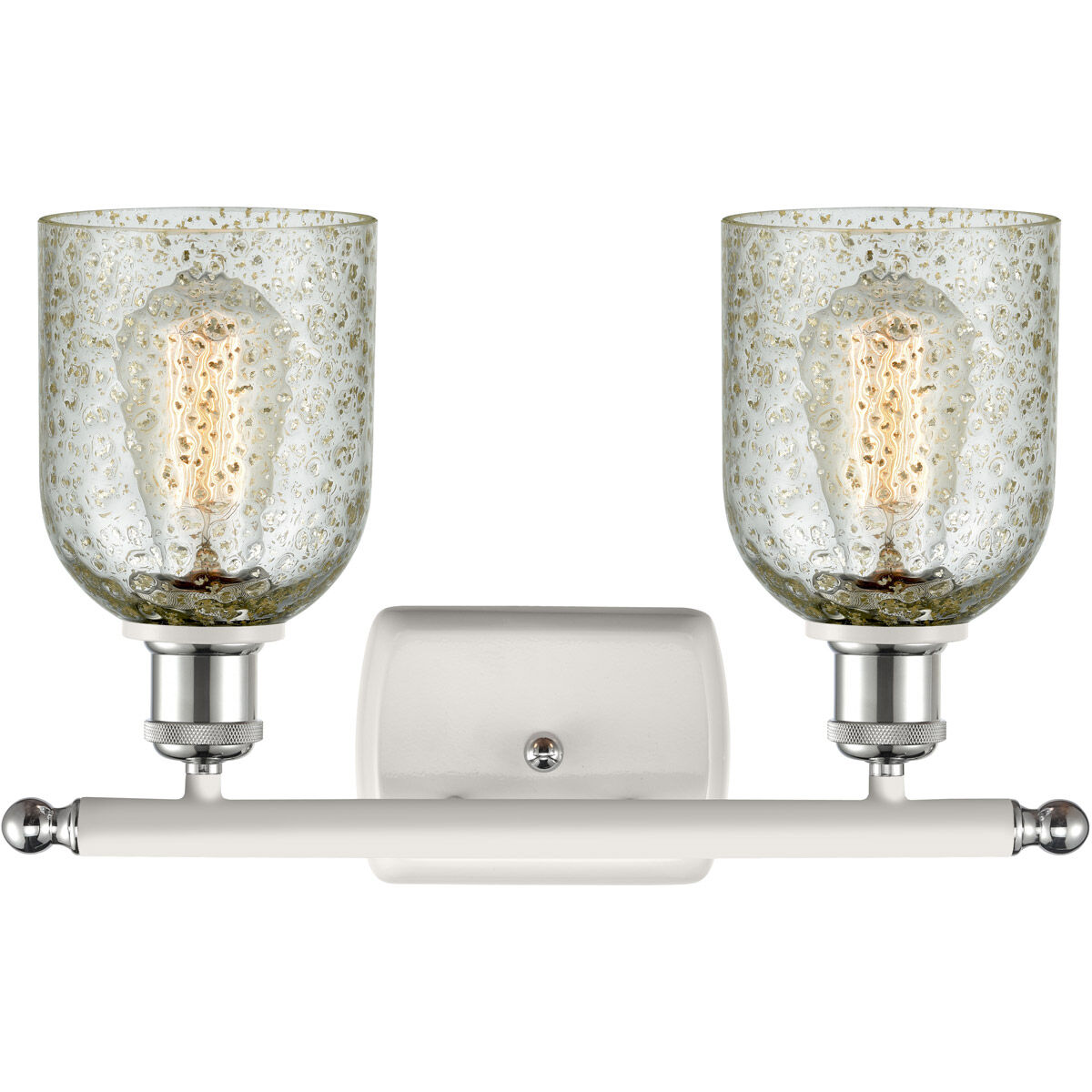 Ballston Caledonia LED 16 inch White and Polished Chrome Bath Vanity Light Wall Light in Mica Glass, Ballston
