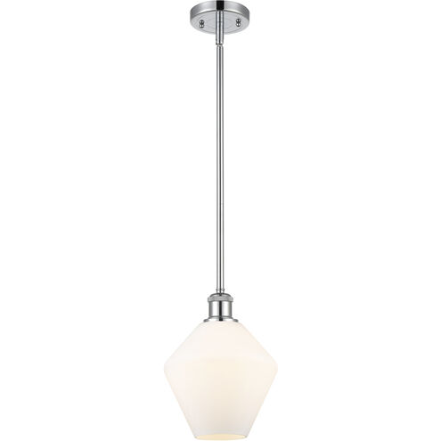 Ballston Cindyrella 1 Light 8 inch Polished Chrome Mini Pendant Ceiling Light in Incandescent, Matte White Glass