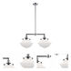 Franklin Restoration Large Oxford 2 Light 25 inch Polished Chrome Chandelier Ceiling Light, Franklin Restoration