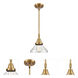 Franklin Restoration Caden LED 8 inch Brushed Brass Mini Pendant Ceiling Light in Clear Glass