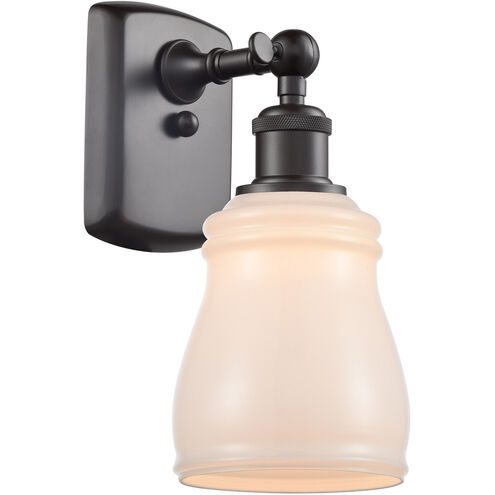 Ballston Ellery LED 5 inch Oil Rubbed Bronze Sconce Wall Light in White Glass, Ballston