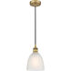 Edison Castile LED 6 inch Brushed Brass Mini Pendant Ceiling Light