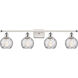 Ballston Athens Water Glass LED 36 inch White and Polished Chrome Bath Vanity Light Wall Light