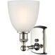 Ballston Castile LED 6 inch Polished Nickel Sconce Wall Light in White Glass, Ballston