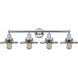 Railroad 4 Light 35 inch Polished Chrome Bath Vanity Light Wall Light