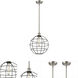 Lake Placid 1 Light 12 inch Satin Nickel Pendant Ceiling Light
