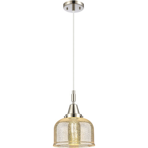 Downtown Urban Bell 1 Light 8 inch Polished Nickel Mini Pendant Ceiling Light in Silver Plated Mercury